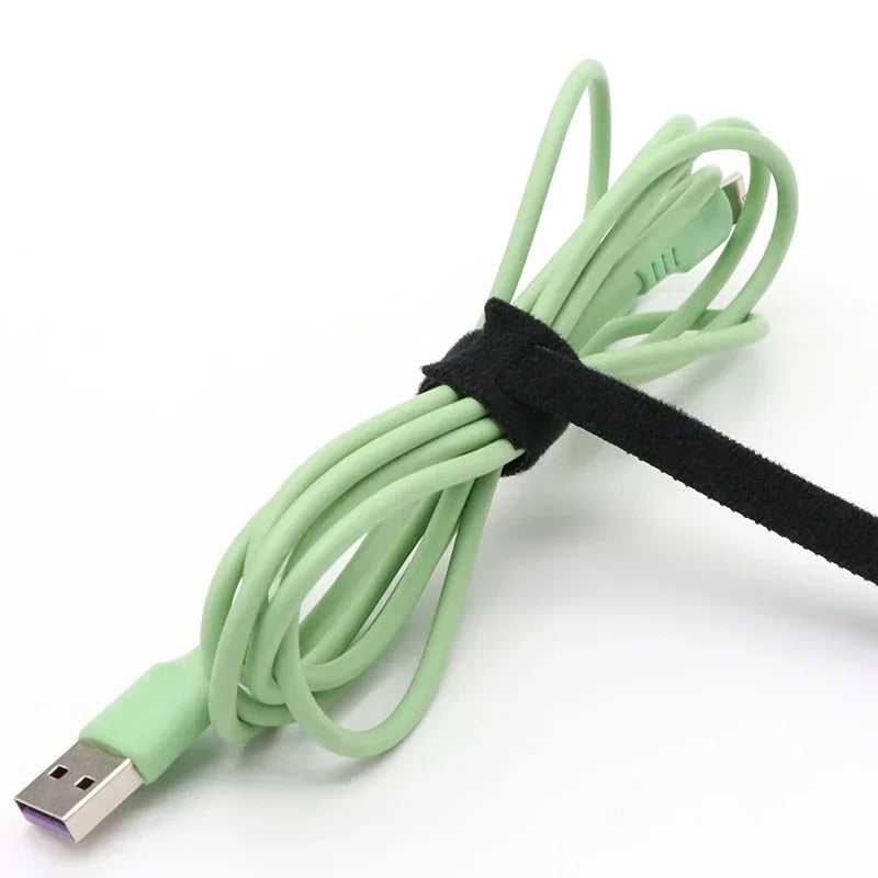 Releasable Cable Ties Wire Organizer Black