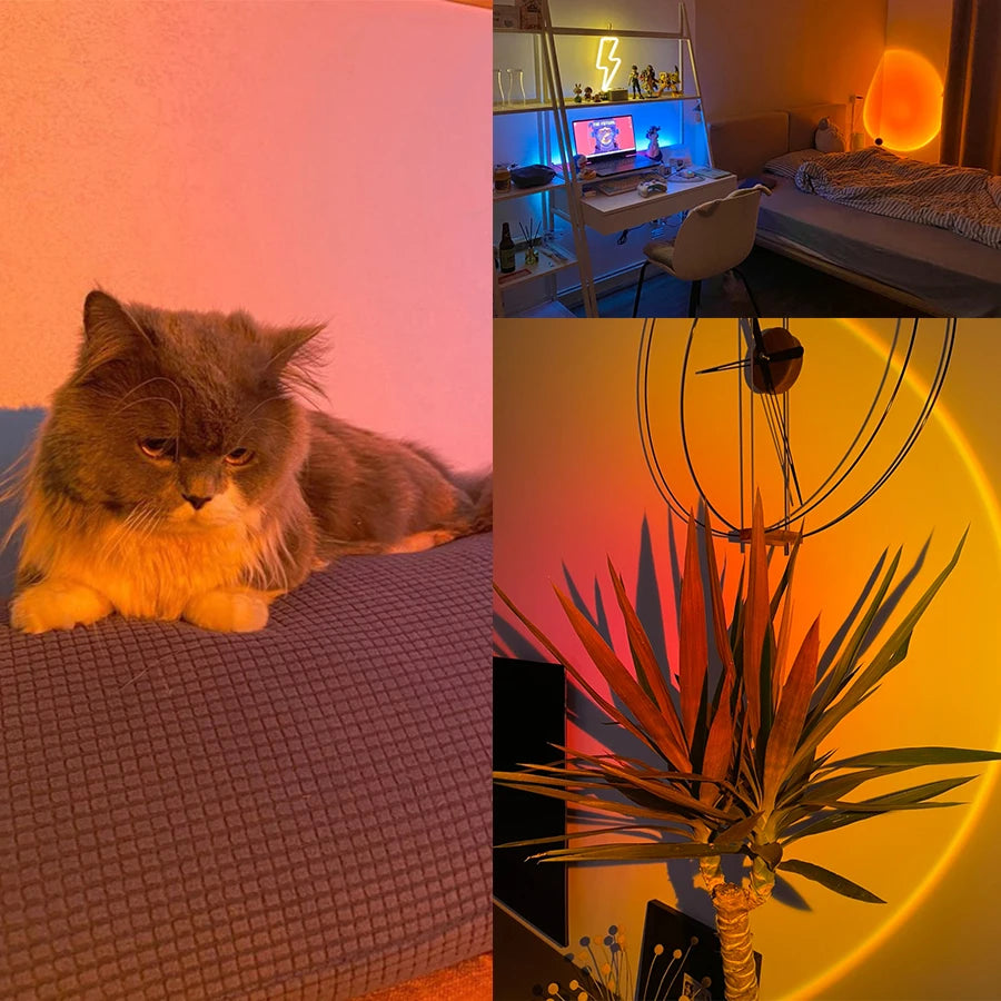Smart Sunset Lamp Tuya LED Night Ligh USB RGB