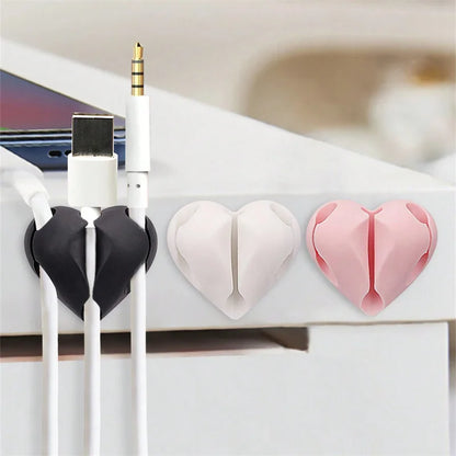 2PCS Heart-Shaped Cable Organizers