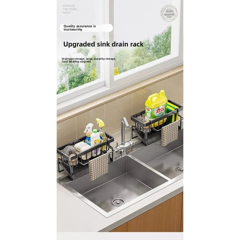 Kitchen Sink Sponge Holder & Organizer