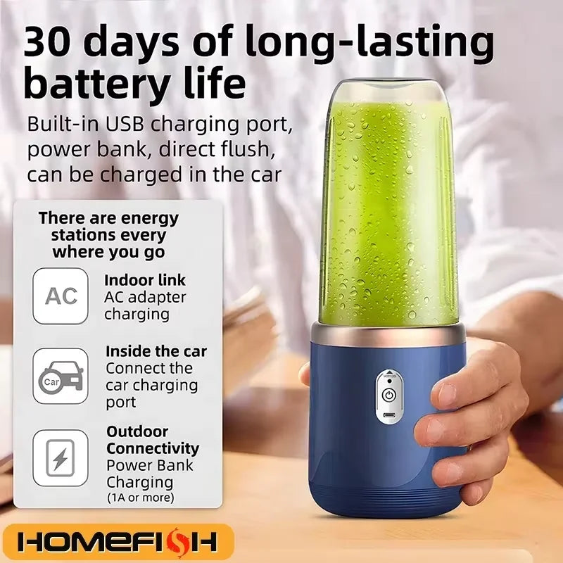 HOMEFISH Portable Rechargeable Juicer Cup