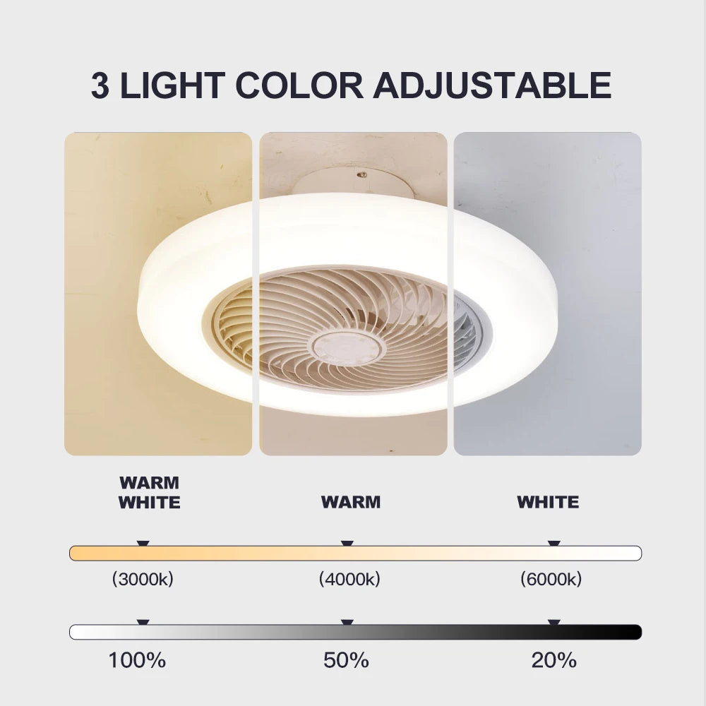 Smart 52cm Ceiling Fan with Light