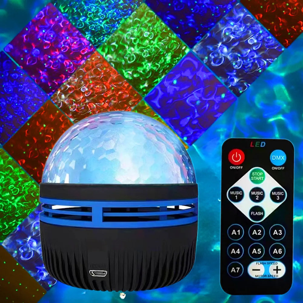 USB Galaxy Projector Aurora 5V Night Light 360°