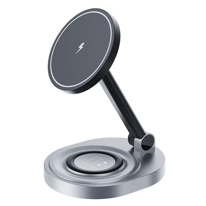 2-in-1 Magnetic Wireless Charging Stand for iPhone,