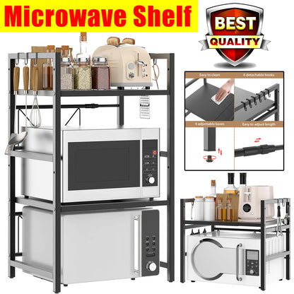 Adjustable 2/3-Tier Kitchen Storage Rack