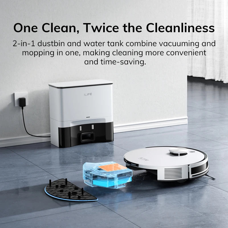 ILIFE A30 Pro Robot Vacuum & Mop with Self-Empty Base
