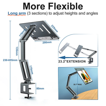 Oatsbasf Laptop Stand Clamp Tablet Hightening Support Holder