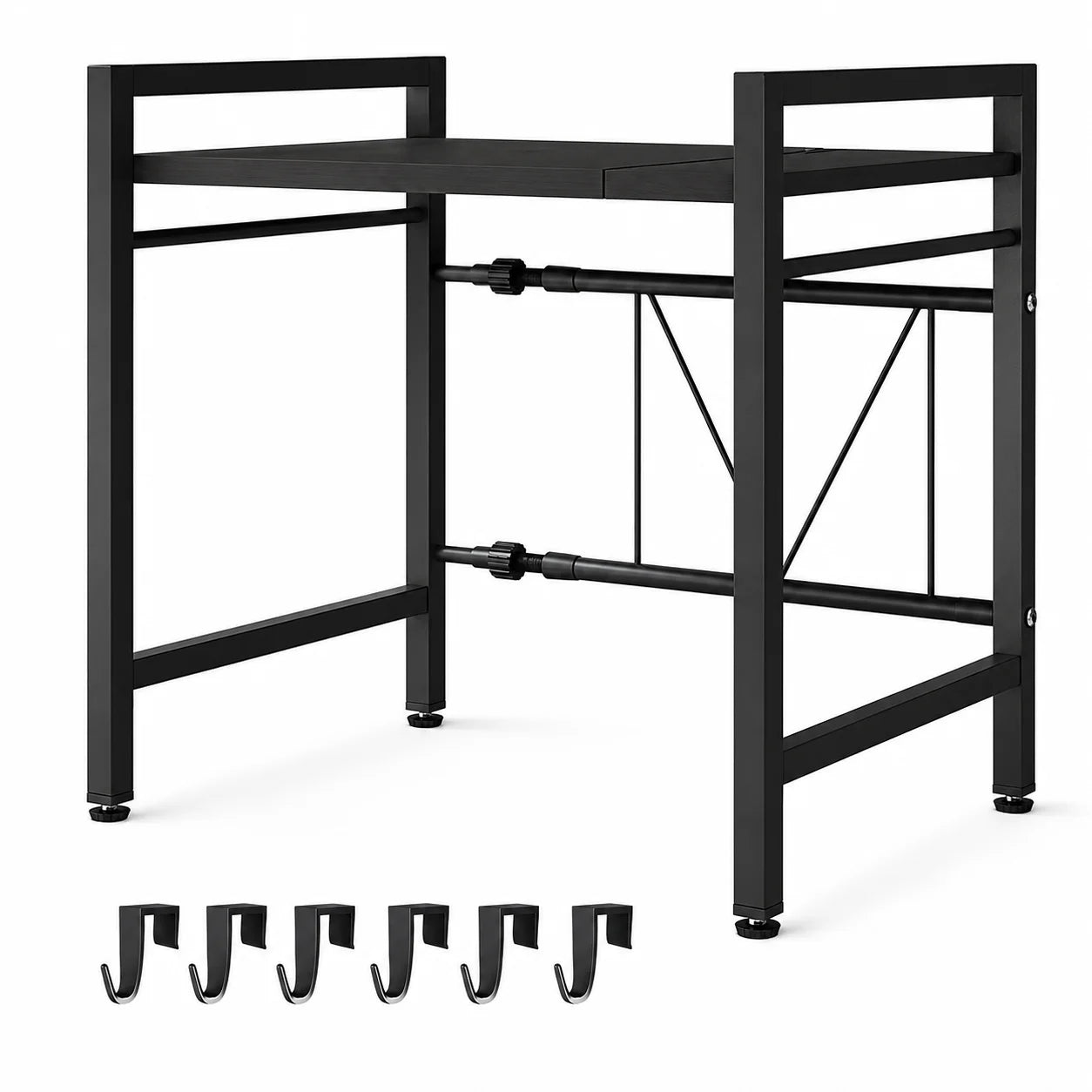 Adjustable Microwave Oven Storage Rack