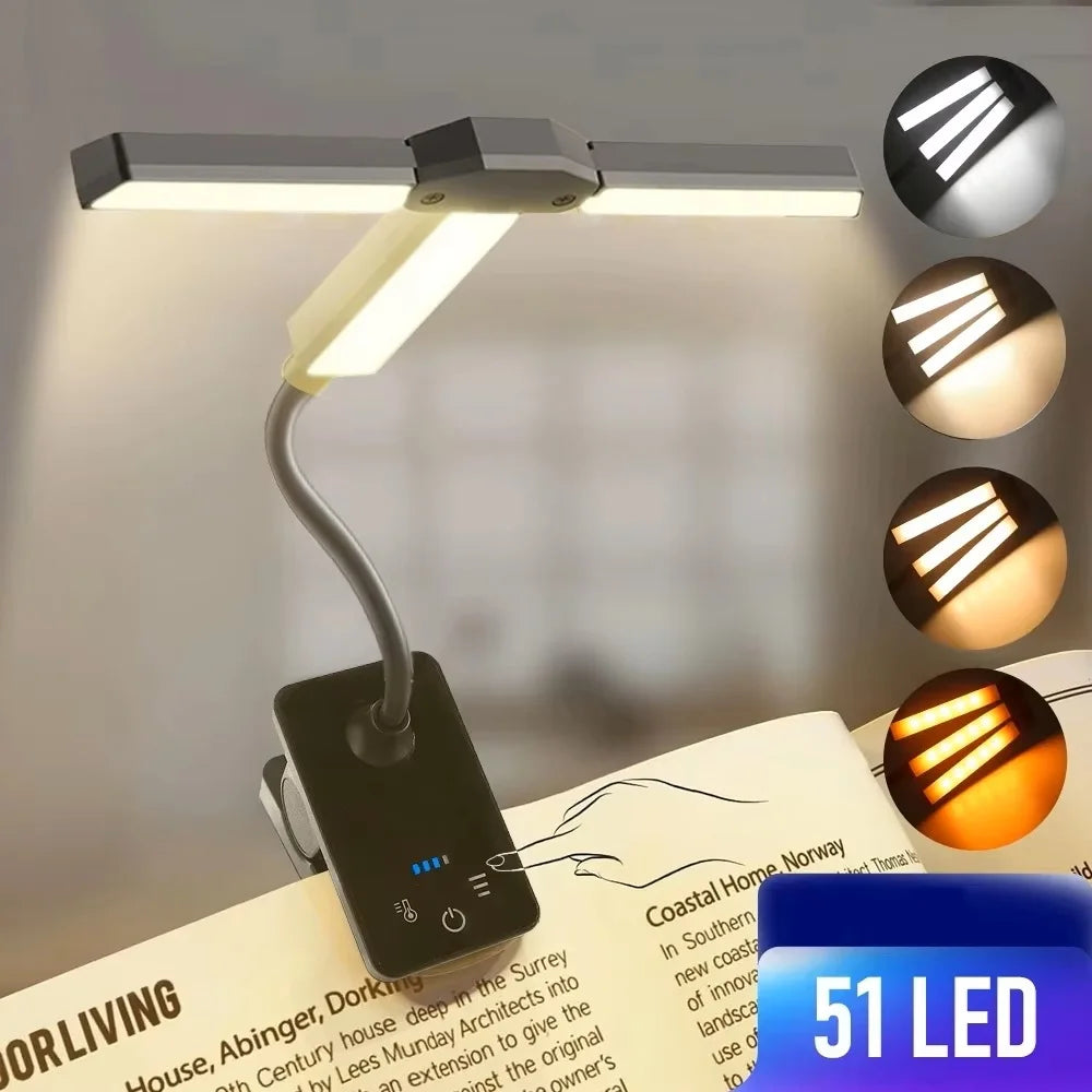 USB Rechargeable LED Clip Book Light
