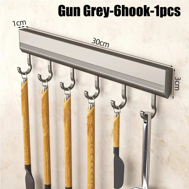 Aluminum Wall-Mounted Kitchen Rack