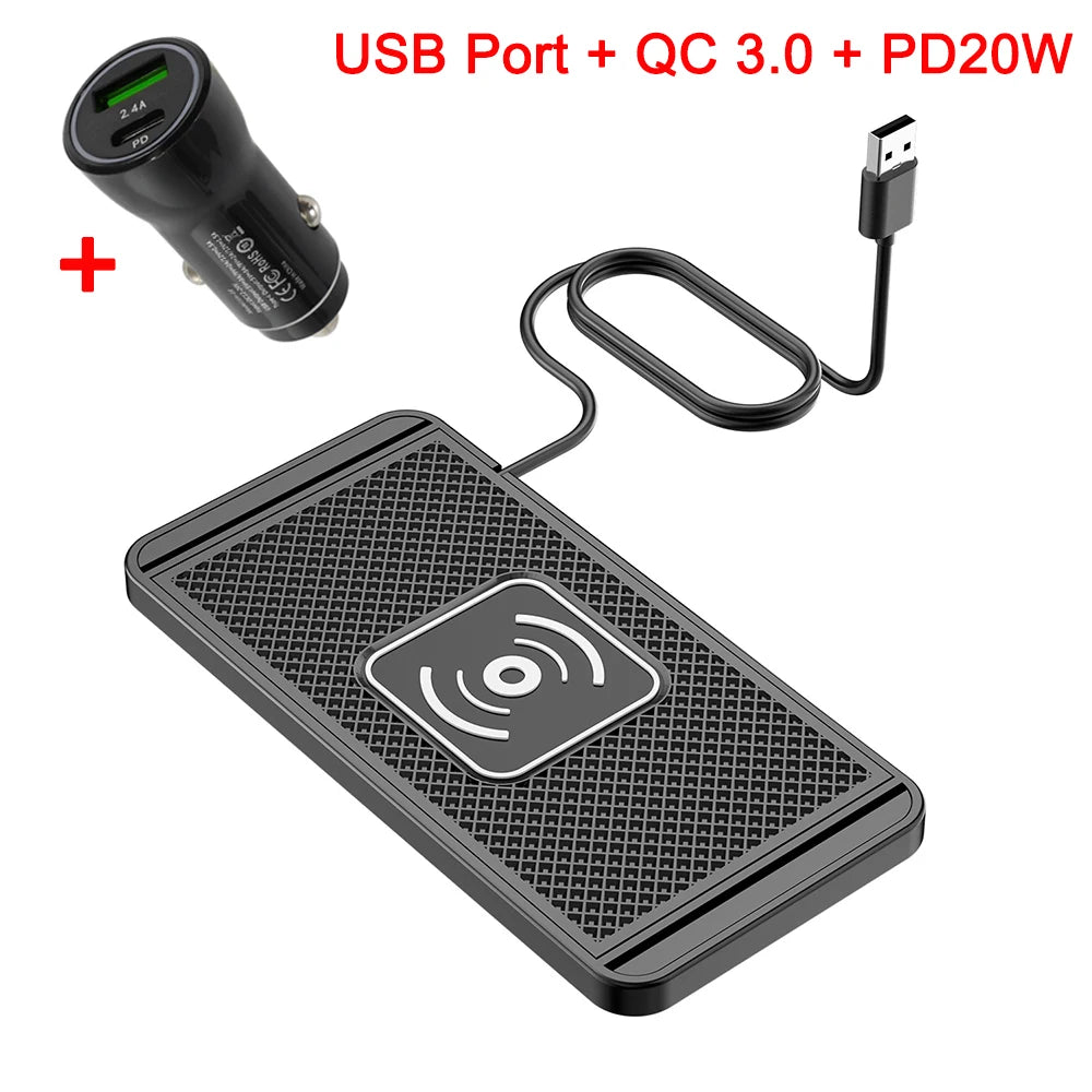 Fast Wireless Car Charger & Phone Holder