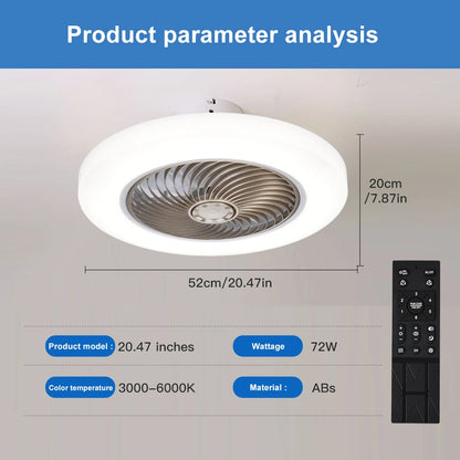 Smart 52cm Ceiling Fan with Light