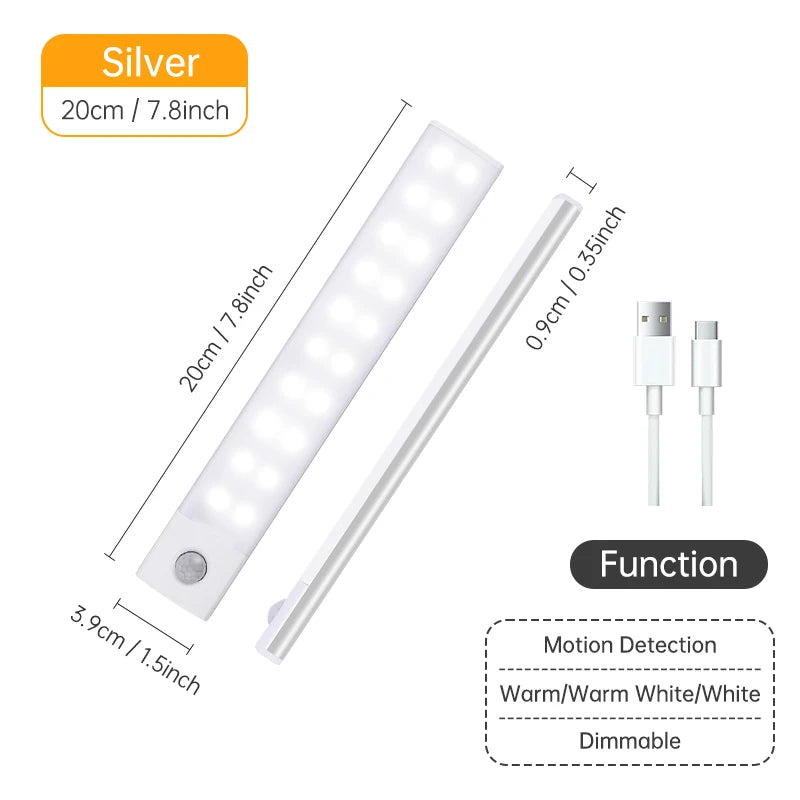 USB Motion Sensor LED Cabinet Light