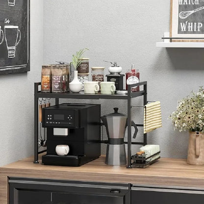 Adjustable Microwave Oven Storage Rack