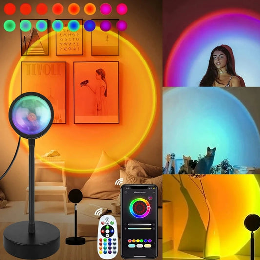 Smart Sunset Lamp Tuya LED Night Ligh USB RGB