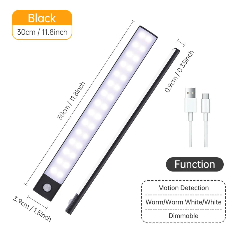 USB Motion Sensor LED Cabinet Light