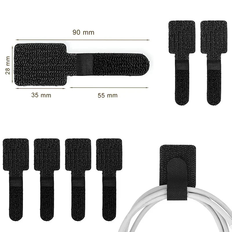 20PCS Adhesive Cable Management Straps