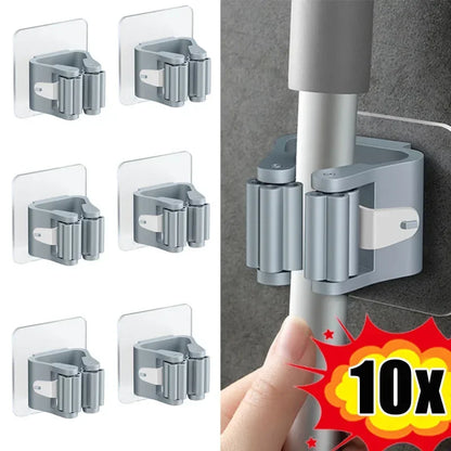Self-Adhesive Mop & Broom Holder