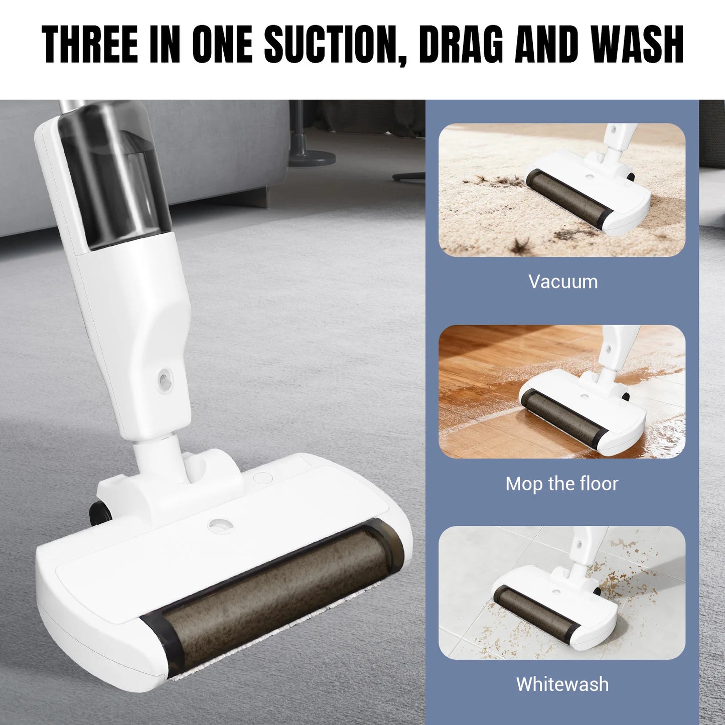 3-in-1 Cordless Floor Scrubber