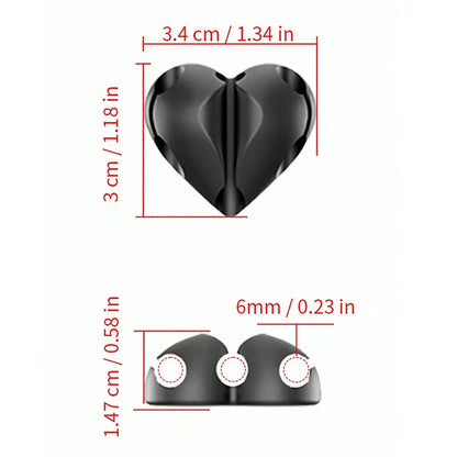 2PCS Heart-Shaped Cable Organizers