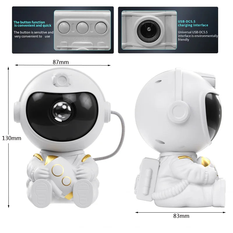 LED Astronaut Starry Sky Projector