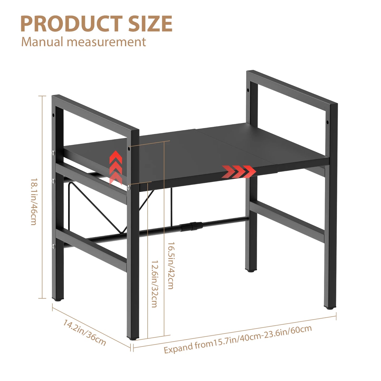 Adjustable 2/3-Tier Kitchen Storage Rack