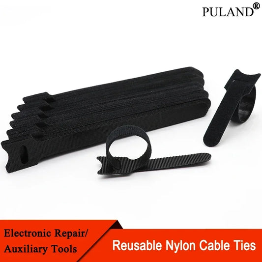 Releasable Cable Ties Wire Organizer Black