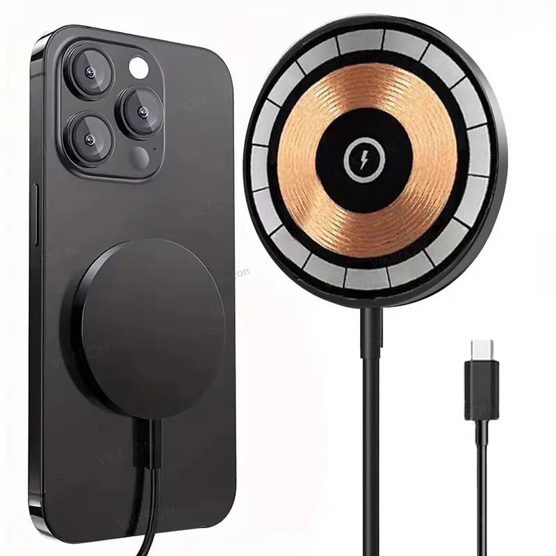 Magnetic Wireless Fast Charger with Type-C Cable