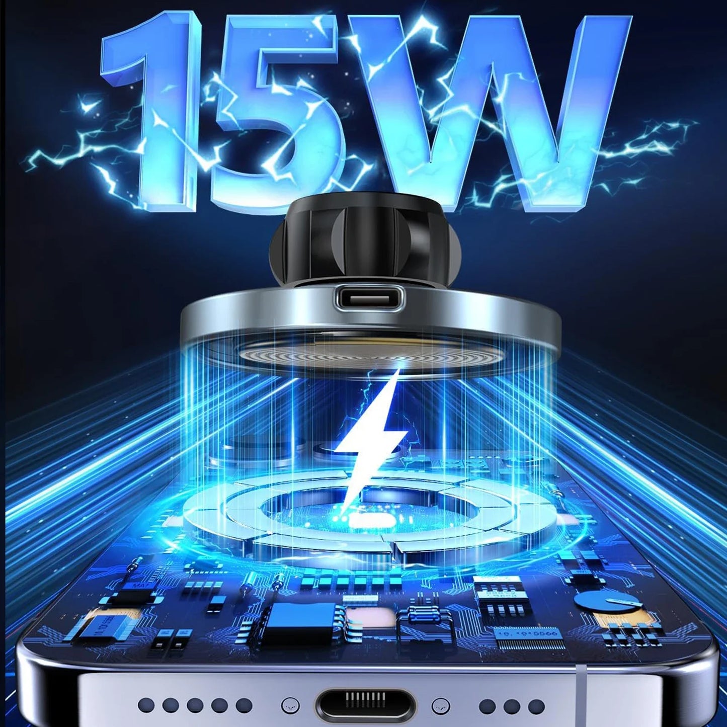 UYUXIO 15W Magnetic Wireless Car Charger
