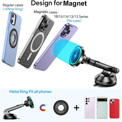 UYUXIO 15W Magnetic Wireless Car Phone Holder