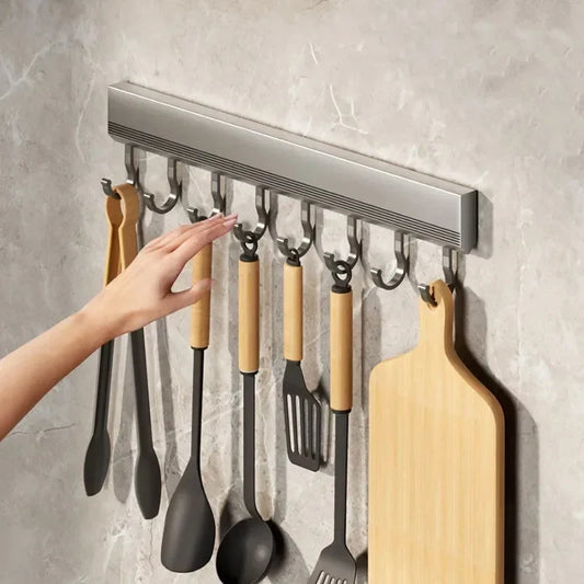 Aluminum Wall-Mounted Kitchen Rack
