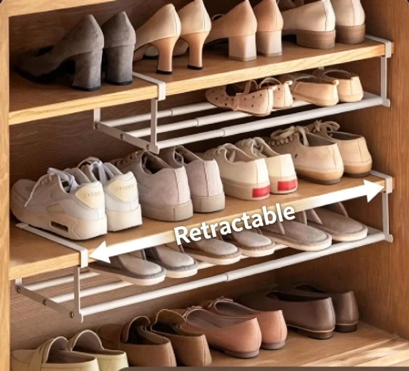 Adjustable Space-Saving Shoe Rack