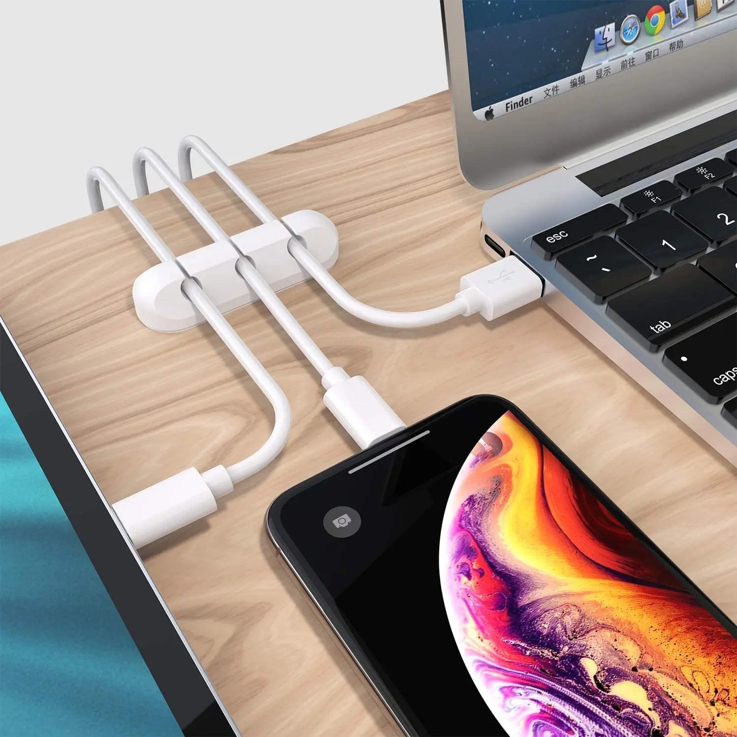 Silicone USB Cable Organizer Clips