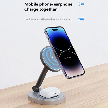 2-in-1 Magnetic Wireless Charging Stand for iPhone,