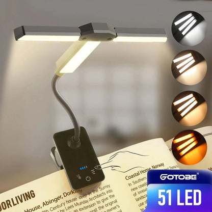 USB Rechargeable LED Clip Book Light
