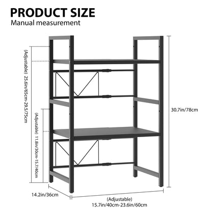 Adjustable 2/3-Tier Kitchen Storage Rack