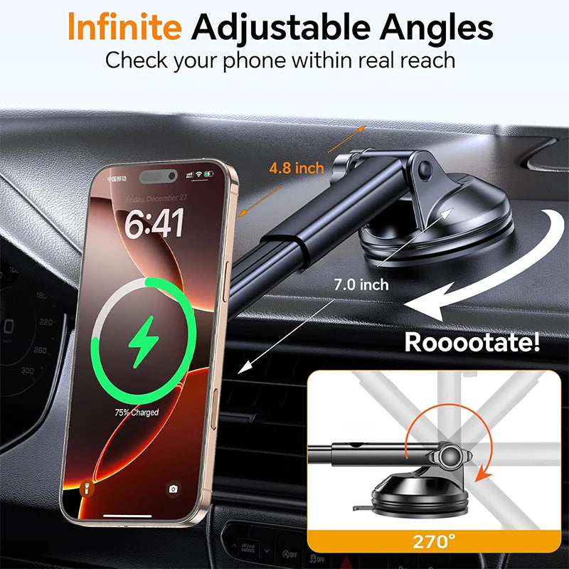 UYUXIO 15W Magnetic Wireless Car Phone Holder