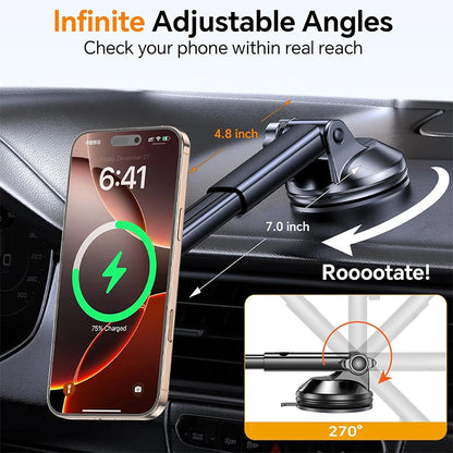 UYUXIO 15W Magnetic Wireless Car Phone Holder