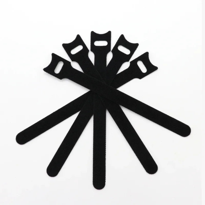Releasable Cable Ties Wire Organizer Black