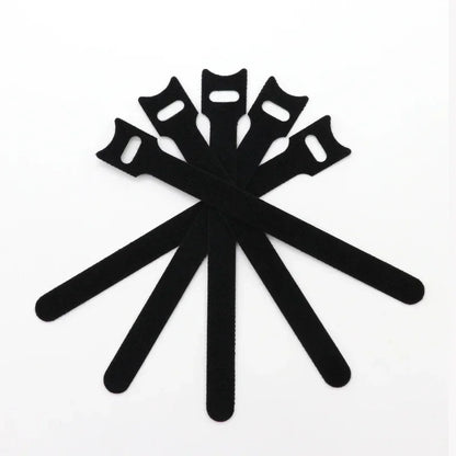 Releasable Cable Ties Wire Organizer Black