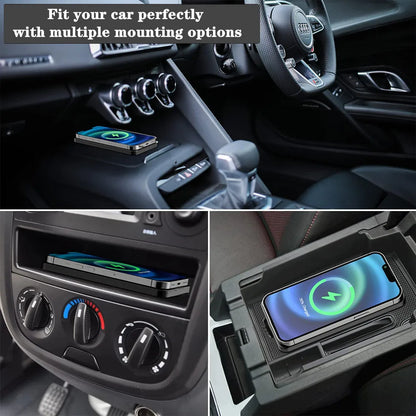 Fast Wireless Car Charger & Phone Holder