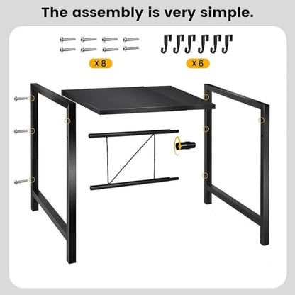 Adjustable Microwave Oven Storage Rack