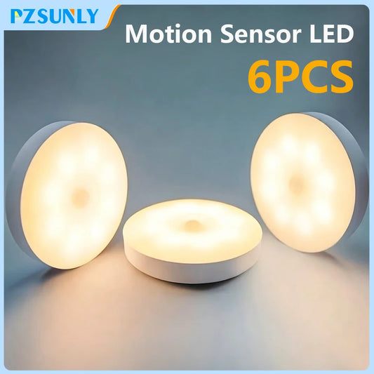 Motion Sensor LED Night Light USB Rechargeable Night Lamp