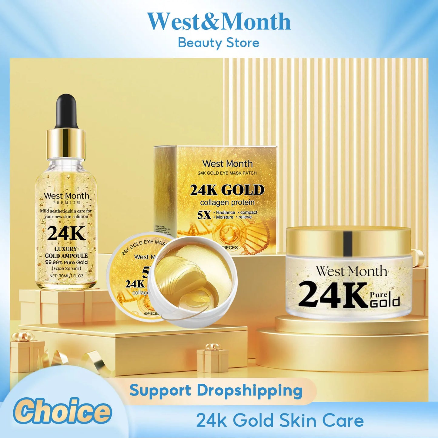 24K Gold Anti-Aging Skincare Set