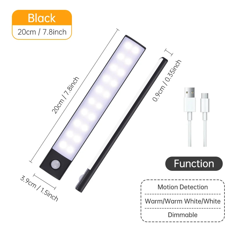 USB Motion Sensor LED Cabinet Light