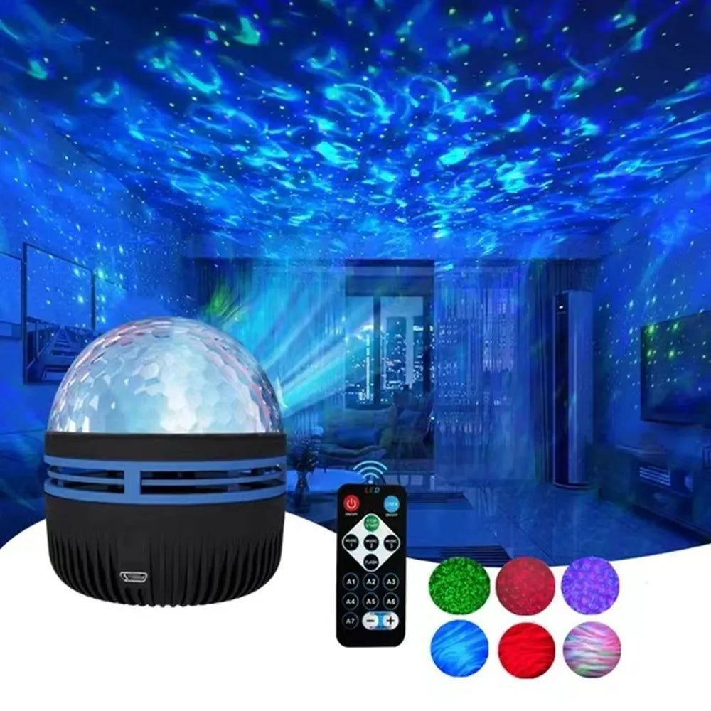 USB Galaxy Projector Aurora 5V Night Light 360°