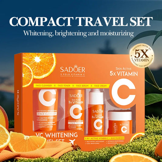 SADOER Vitamin C 5-Piece Skincare Set